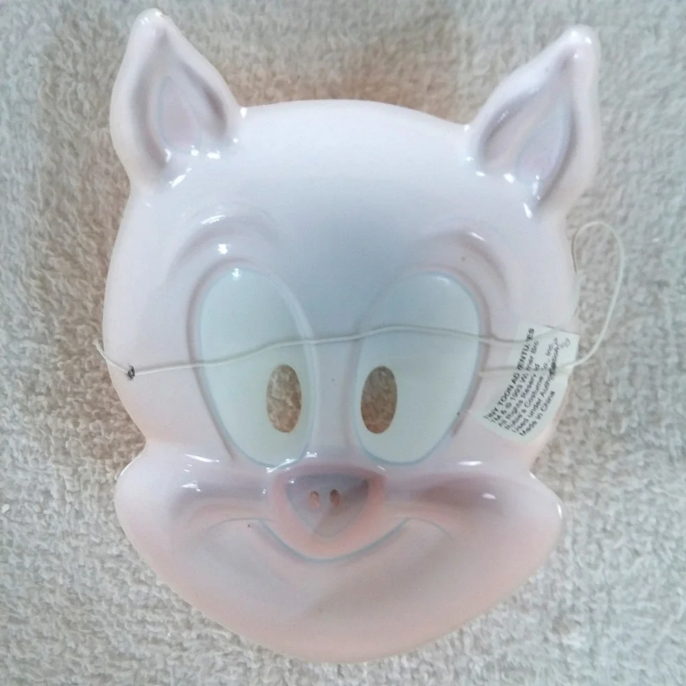 VTG‎ Tiny Toon Adventures Hampton J Pig Mask Porky 1993 Rubie's Costume Co NOS